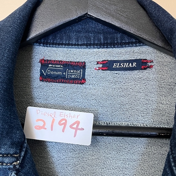 Diesel Elshar JoggJeans Stretch Denim Jean Jacket - Men's Size M - Blue - Picture 2 of 12